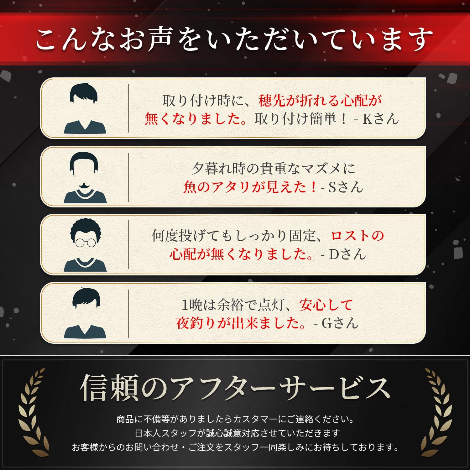 【limande】 竿先ライト 穂先ライト ヒットセンサー 5本セット 電池付 夜釣り LED 防水 抜け防止 CR425 フィッシングセンサー - 画像 (7)